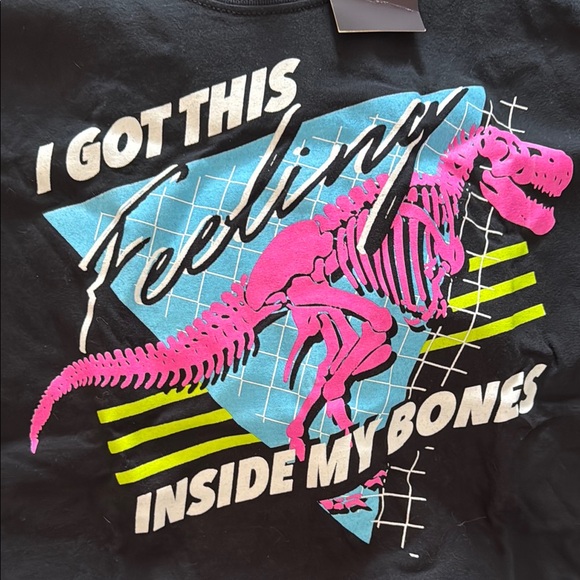 Black Dinosaur Graphic Adults T-Shirt - Picture 2 of 5